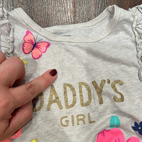 ⭐️(4 for $12) Carter’s 2-Piece “Daddy’s Girl” Tank and Short Set 4t - Picture 2 of 5